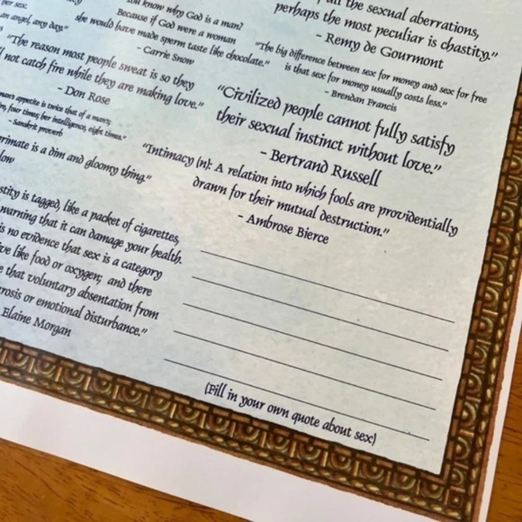 What is Sex Quotes Collection Large Poster College Wall Room Decor 24x36 - Picture 4 of 7